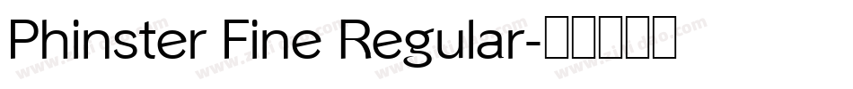 Phinster Fine Regular字体转换